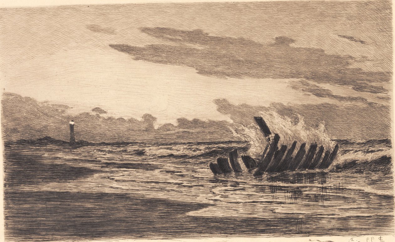 Épave près du phare de Skagen - Carl Locher