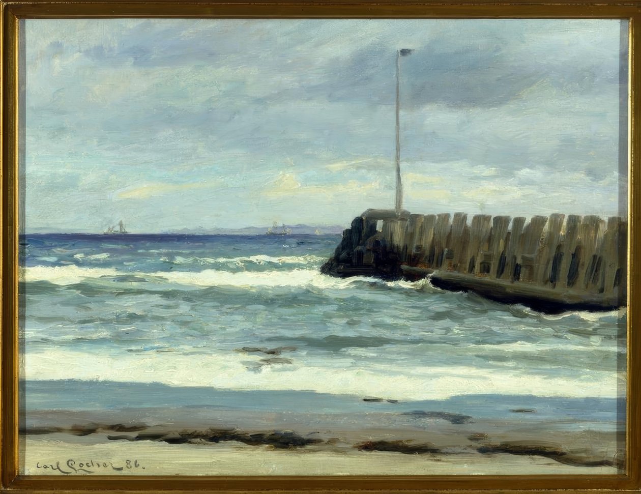 Sur la plage - Carl Ludvig Locher