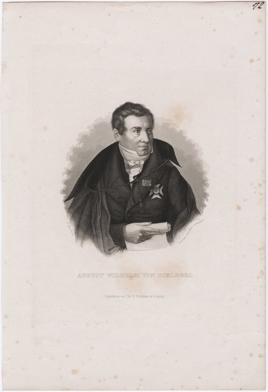 August Wilhelm von Schlegel 1767-1845 - Carl Mayer
