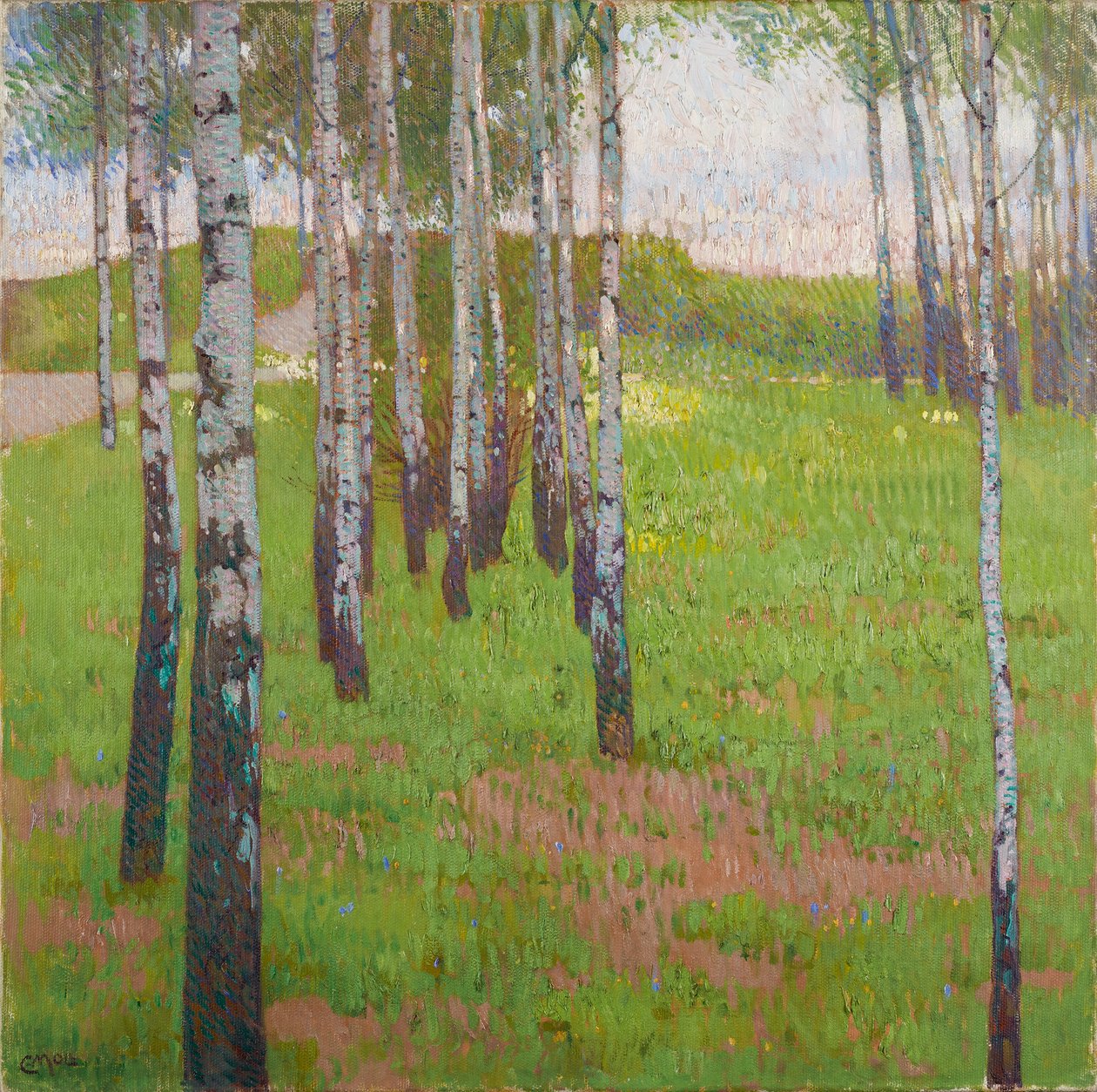 Bosquet de bouleaux au crépuscule - Carl Moll