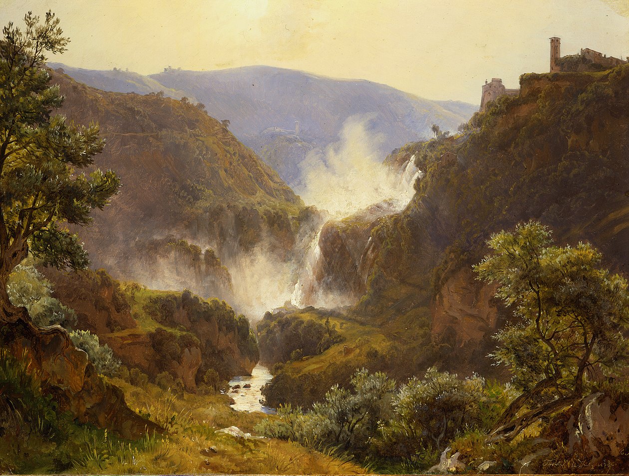Les cascades près de Tivoli - Carl Morgenstern