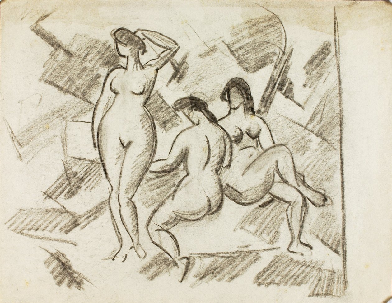 Groupe de trois nus féminins - Carl Newman