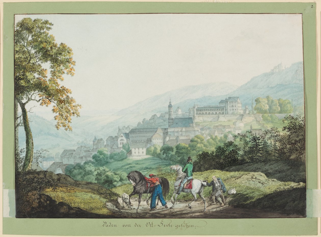 Baden vu du côté est - Carl Philipp Fohr