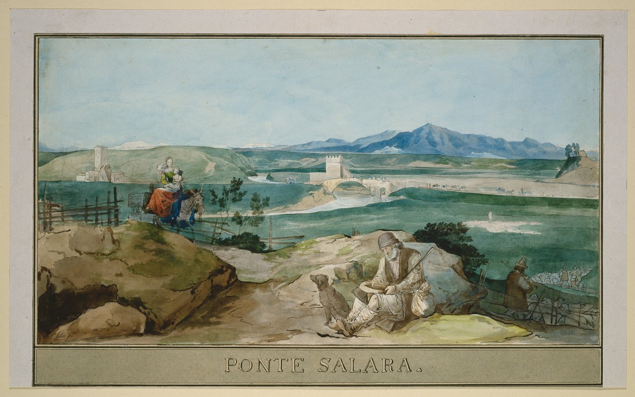 Paysage près de Rome avec le Ponte Salario - Carl Philipp Fohr