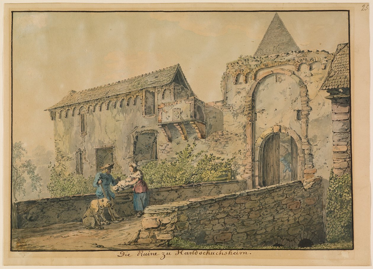Ruines du Tiefburg à Handschuhsheim - Carl Philipp Fohr