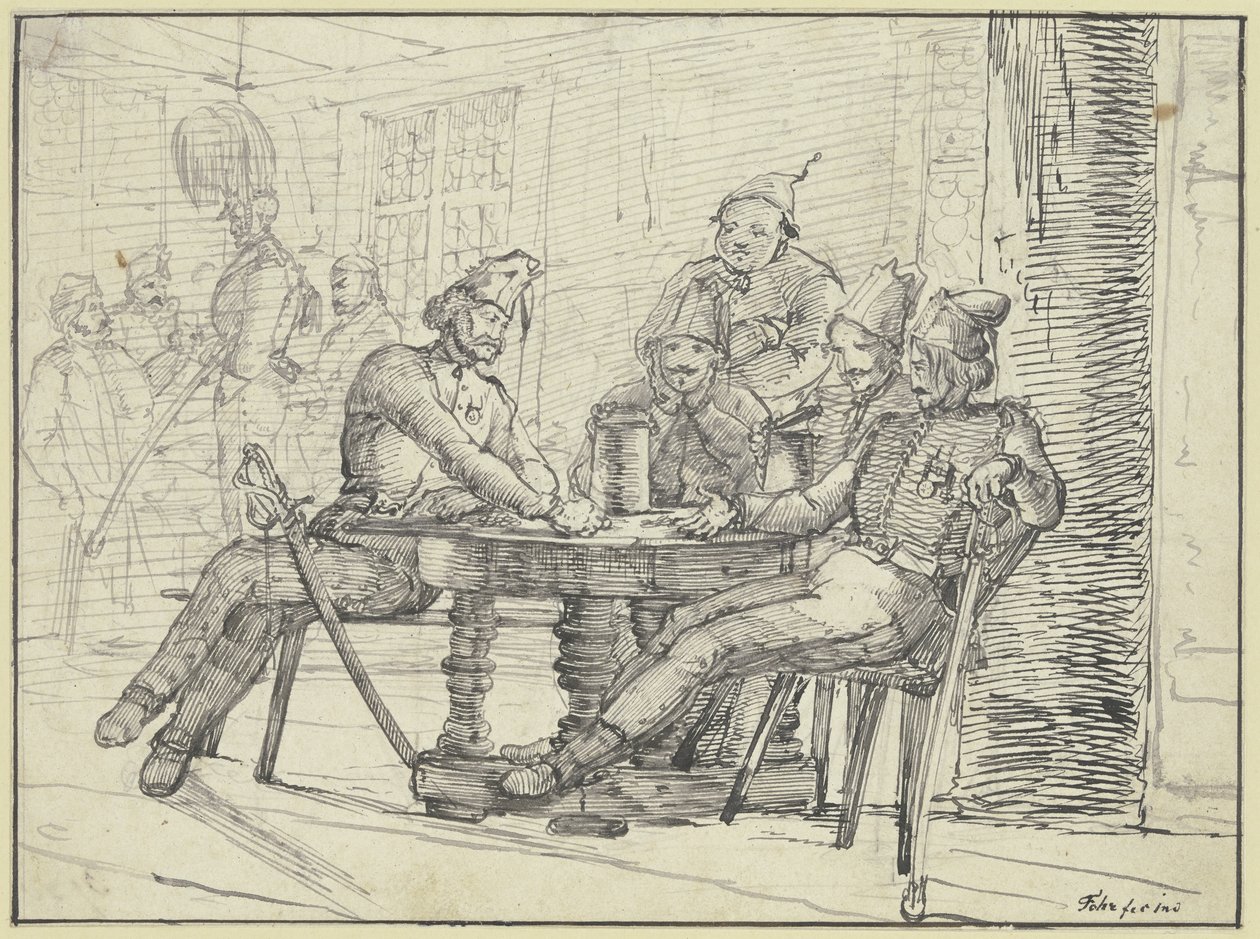 Soldats russes dans une taverne - Carl Philipp Fohr