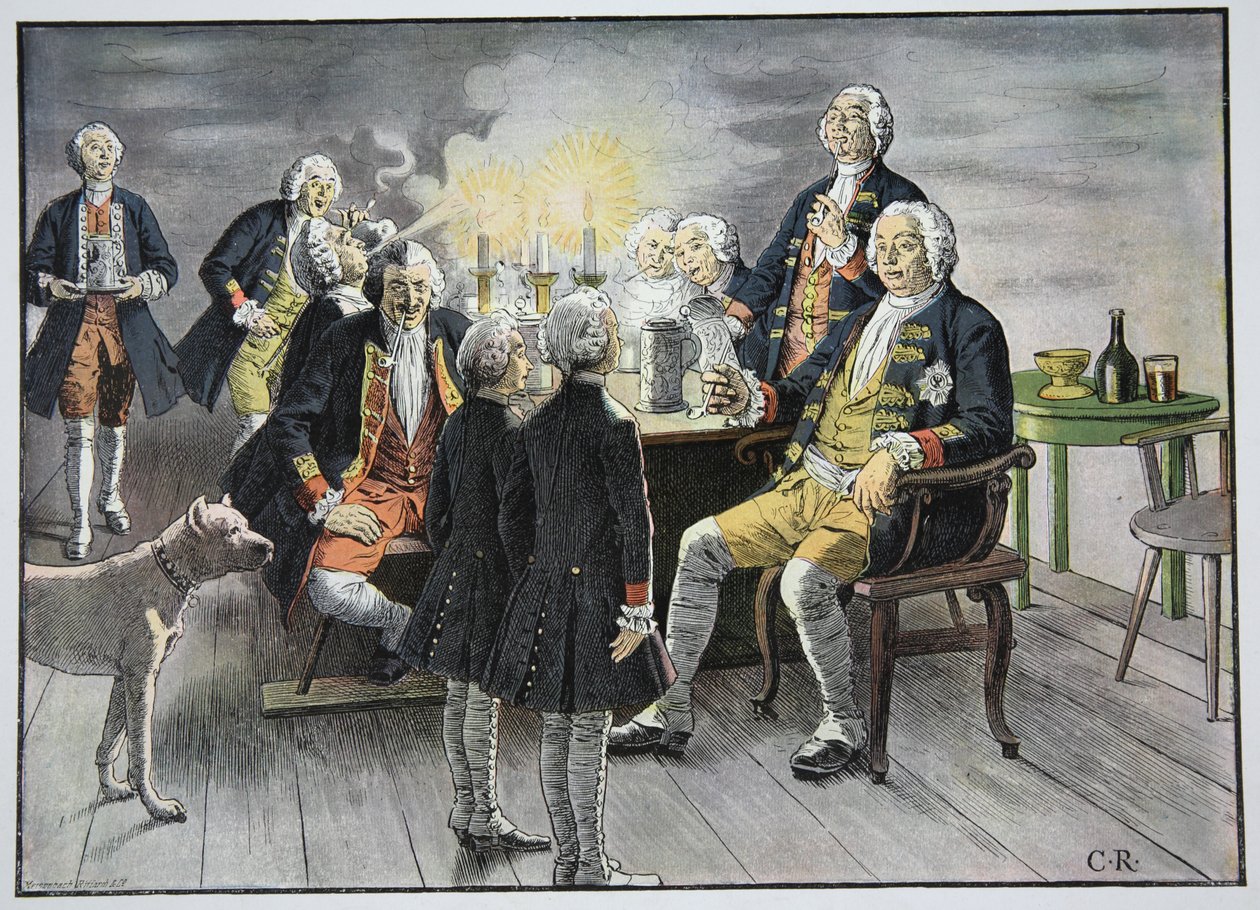 Le prince héritier Frédéric et le prince Henri état-major en tabac - Carl Röchling
