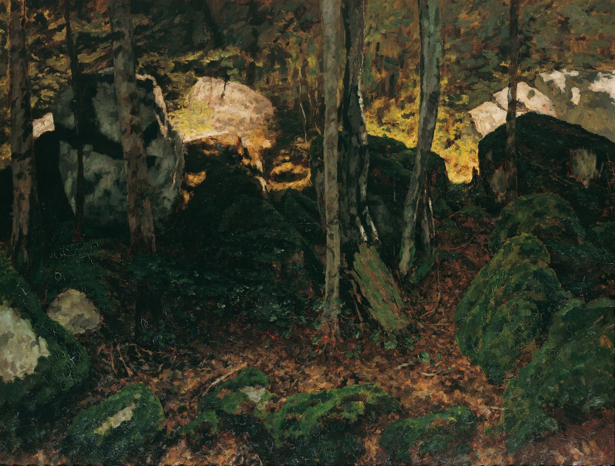 Intérieur de forêt près de Saut du Doubs - Carl Schuch