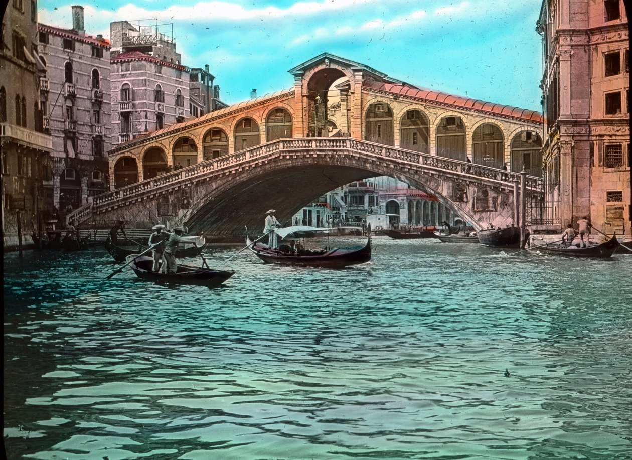 Italie, Venise, Pont du Rialto et Grand Canal, date de l