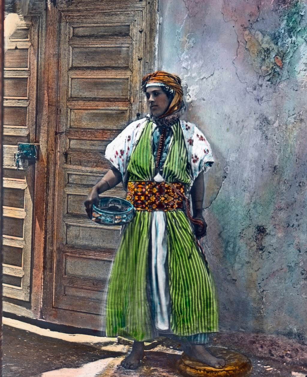 Maroc, fille kabyle du groupe ethnique berbère, date de l