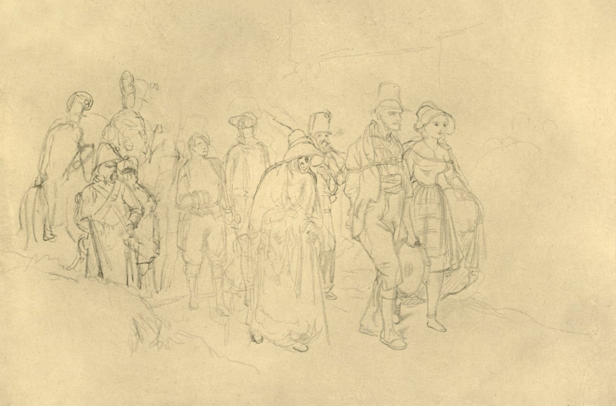 Eingebrachte Zigeuner, milieu-fin 19e siècle, vers 1924 - Carl Spitzweg