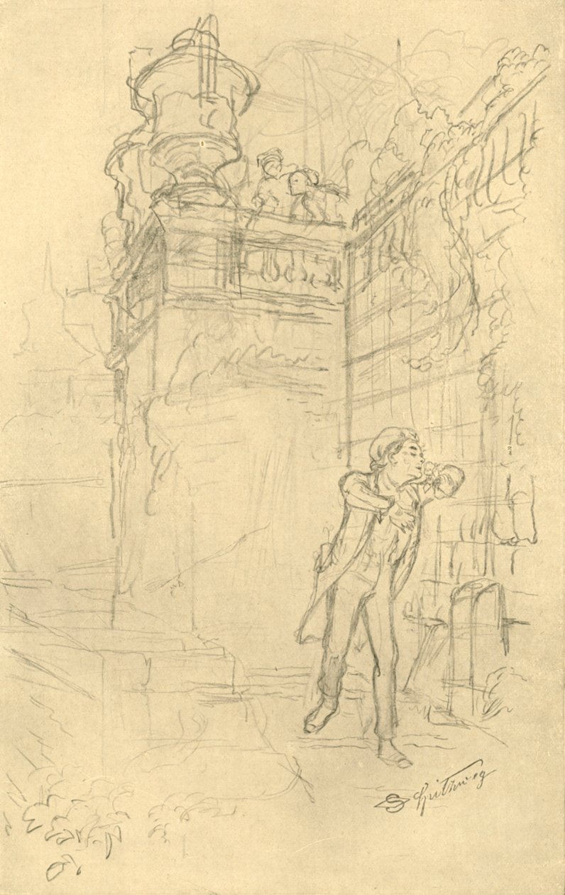 Malvolios Enkel, milieu-fin 19ème siècle, vers 1924 - Carl Spitzweg