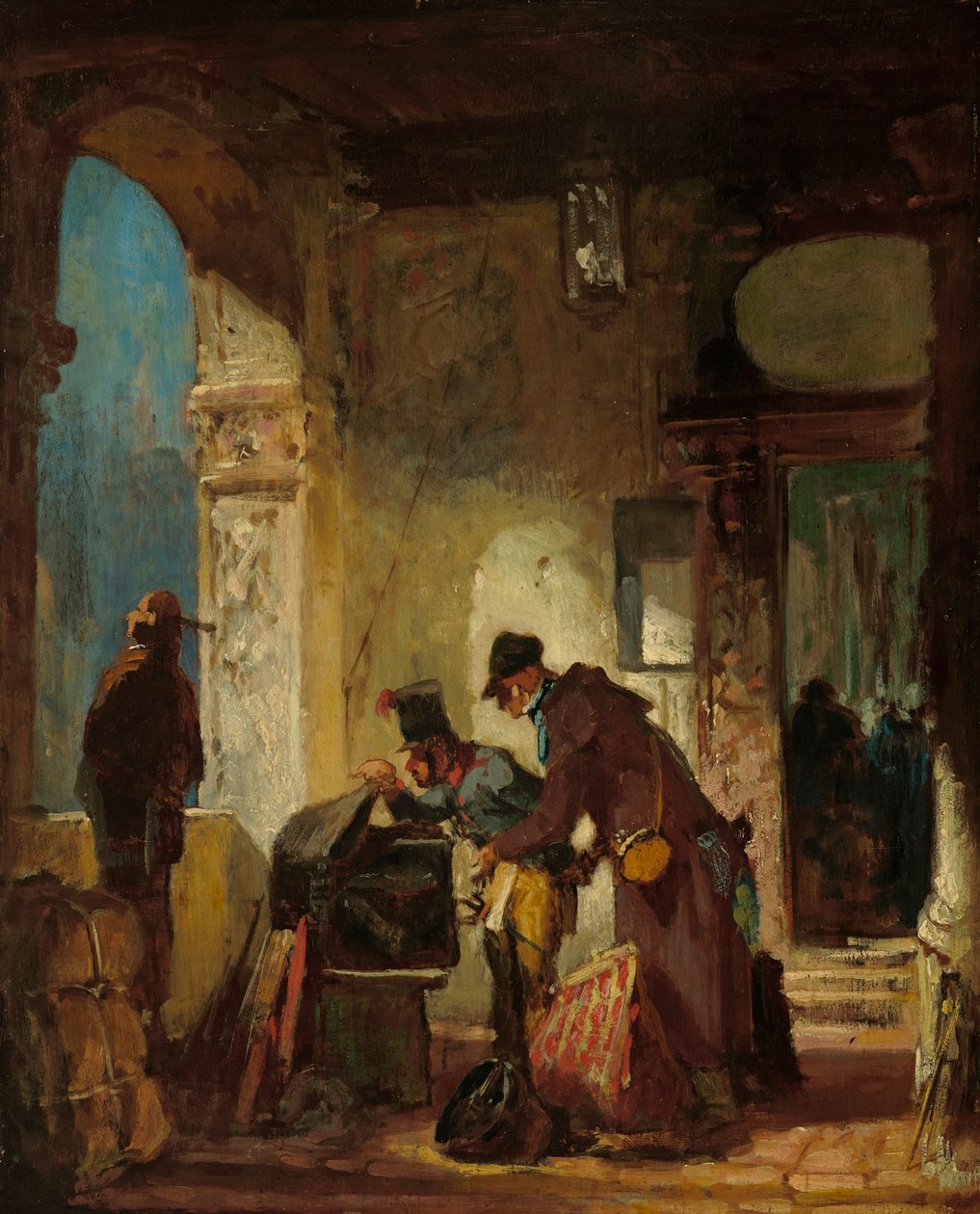 Inspection douanière papale - Carl Spitzweg