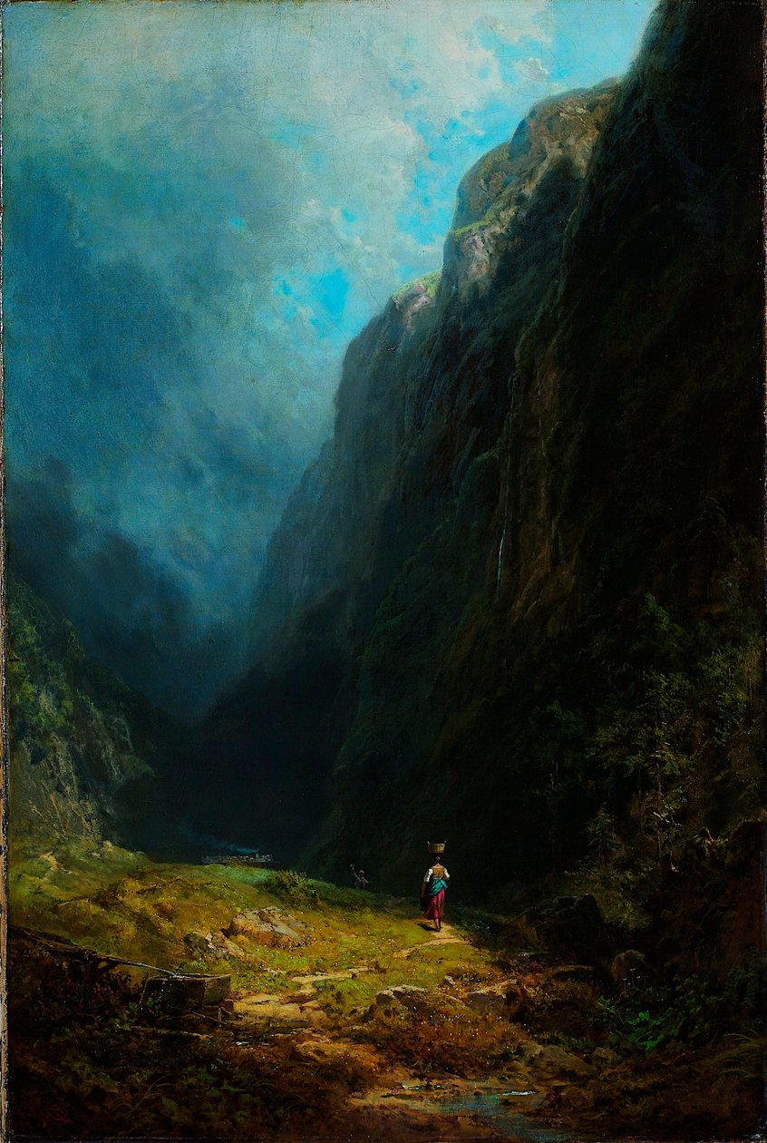 Paysage de haute vallée alpine - Carl Spitzweg