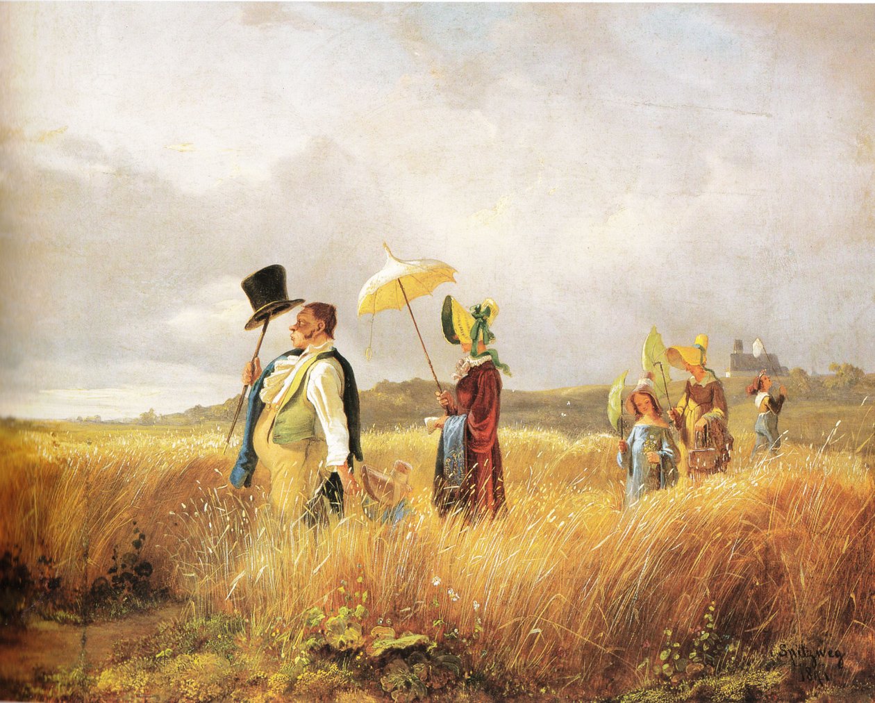 Promenade du dimanche | Carl Spitzweg | Estampe d'art