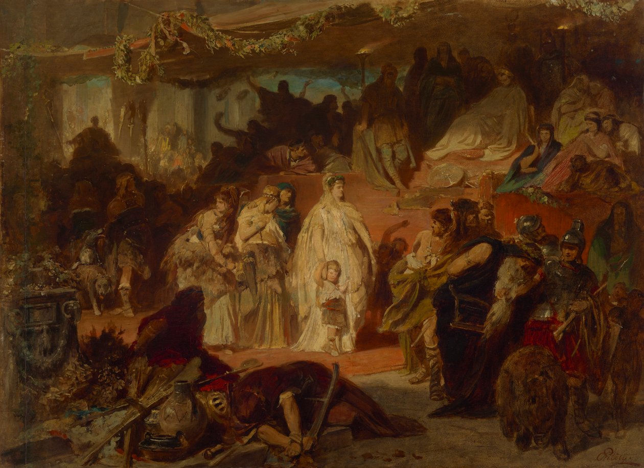 Thusnelda dans le triomphe de Germanicus - Carl Theodor von Piloty