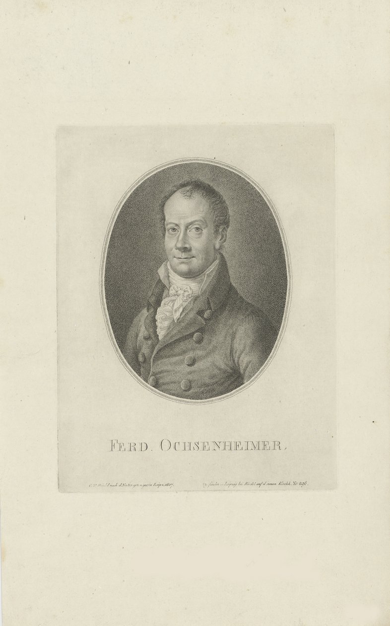 Portrait de Ferdinand Ochsenheimer 1767-1822, 1807 - Carl Traugott Riedel