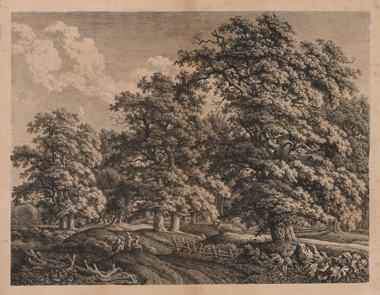 Paysage et trois figures - Carl Wilhelm I Kolbe