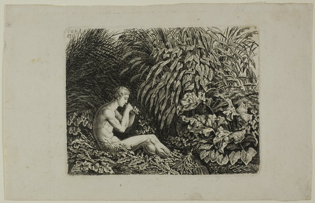 Jeune homme jouant des flûtes de Pan - Carl Wilhelm Kolbe, the elder