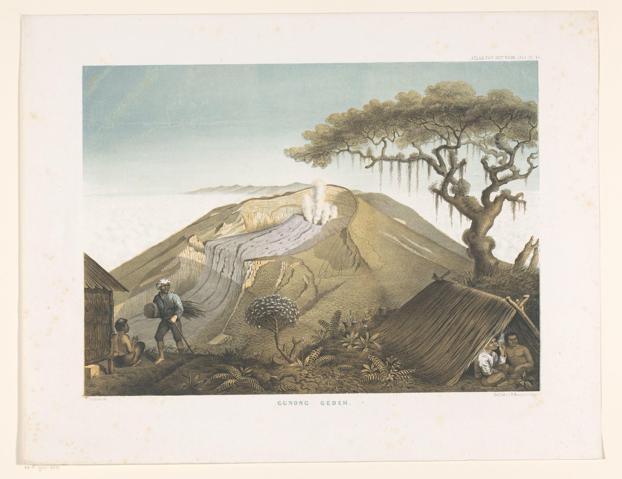 Volcan Gede à Java occidental - Carl Wilhelm Mieling (possibly)
