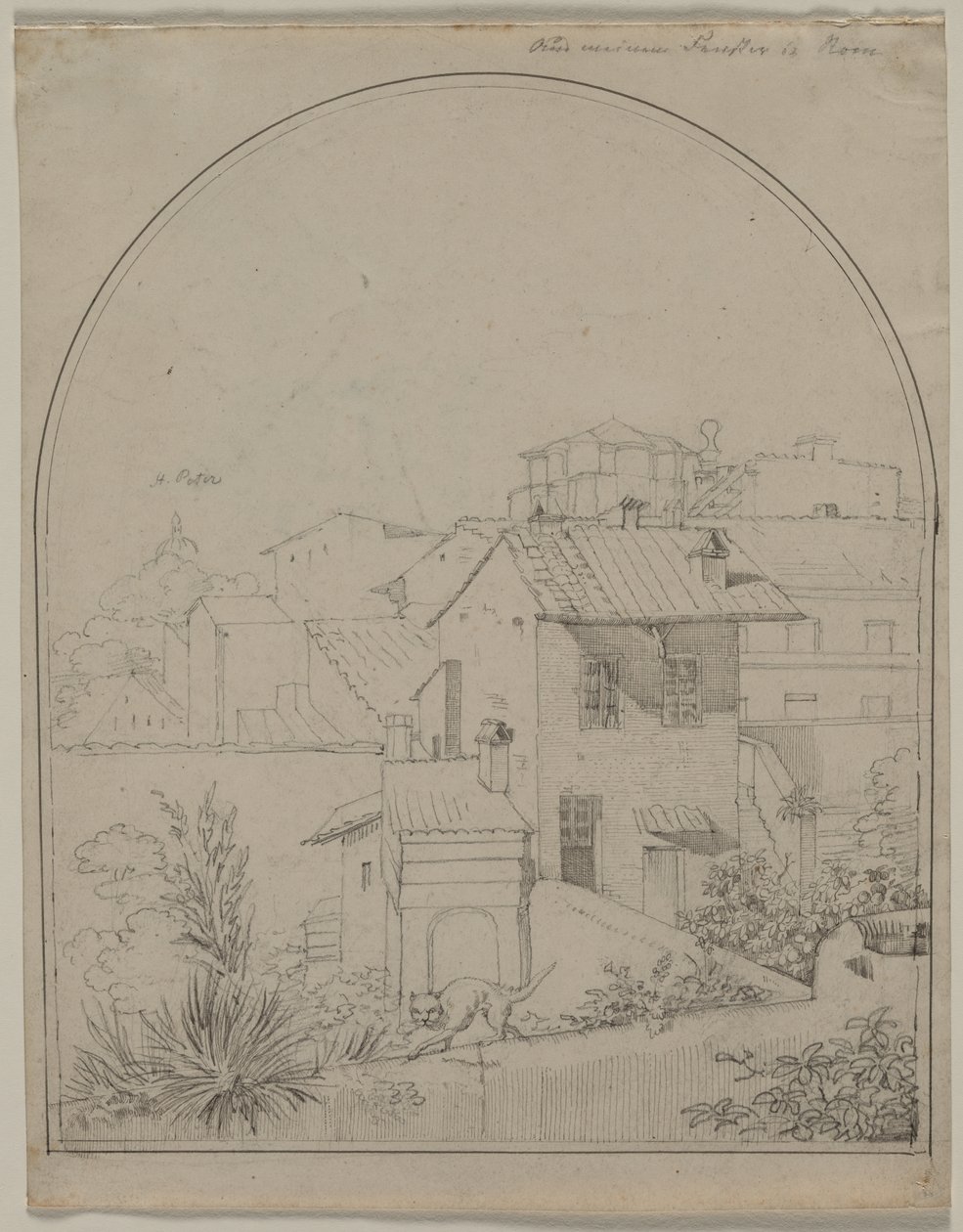 Vue de Ma Fenêtre à Rome, c. 1817 - Carl Wilhelm Tischbein