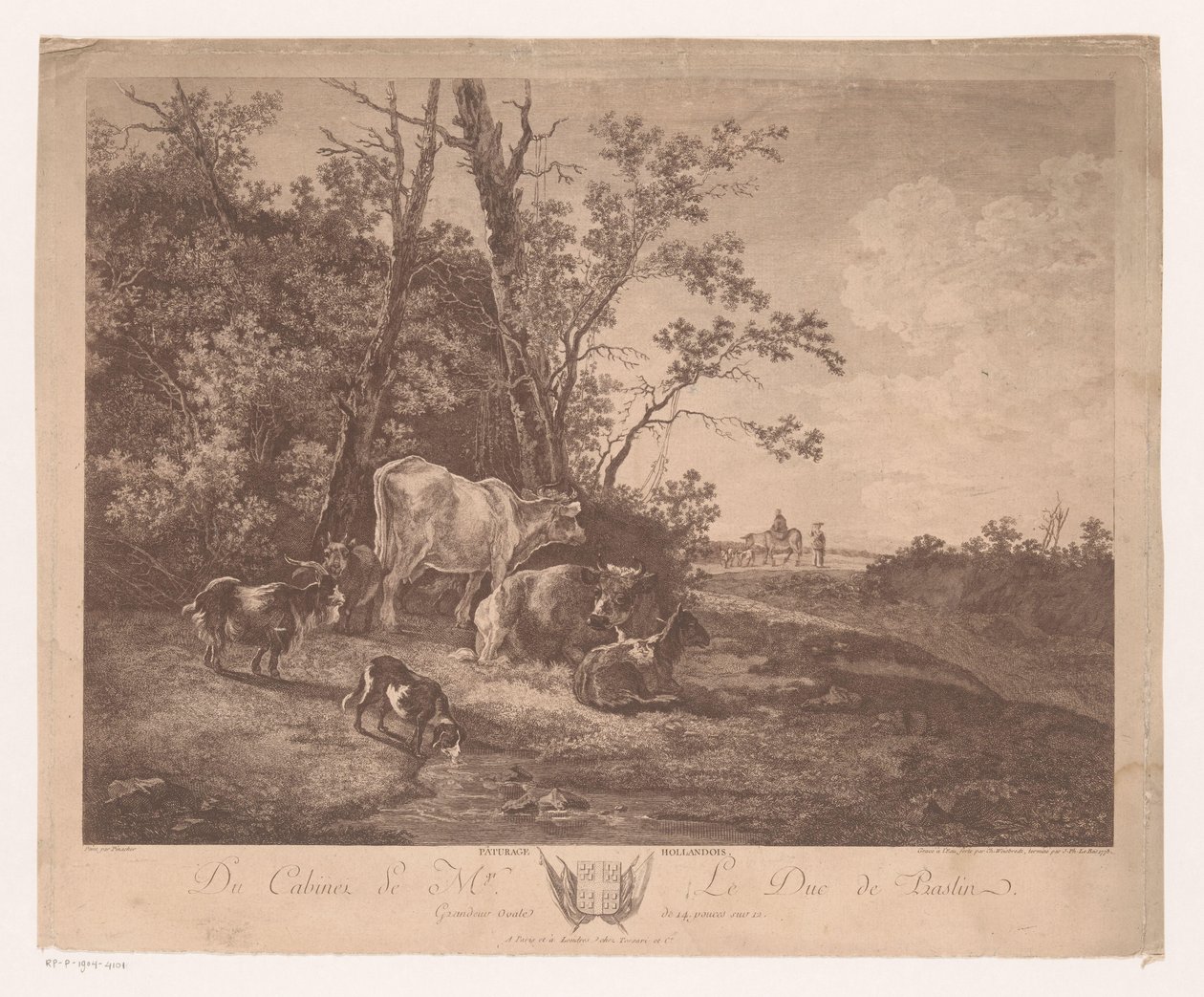 Paysage avec du bétail - Carl Wilhelm Weisbrod