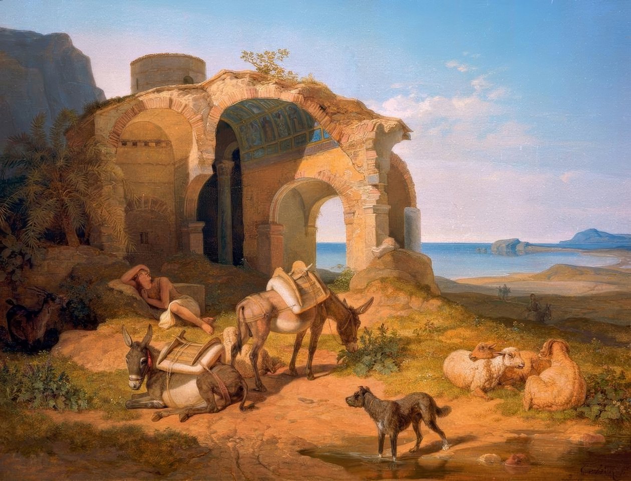Paysage avec la ruine d