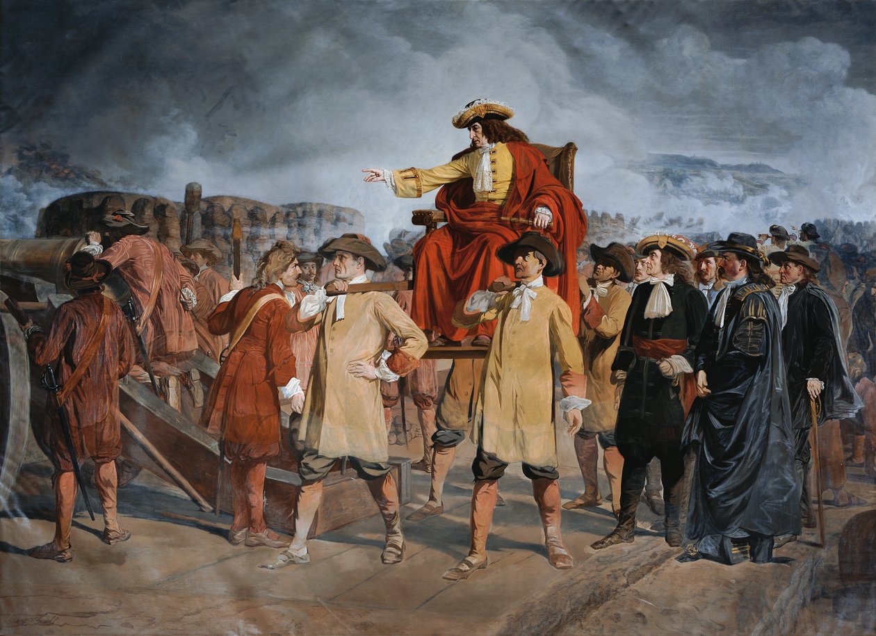 Ernst Rüdiger Comte Starhemberg inspecte les travaux de défense sur la Löwelbastei (1683) - Carl Wurzinger