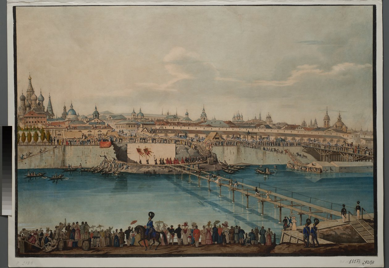 Cérémonie de pose de la première pierre pour le pont Moskvoretsky à Moscou, 1830 - Carl von Hampeln