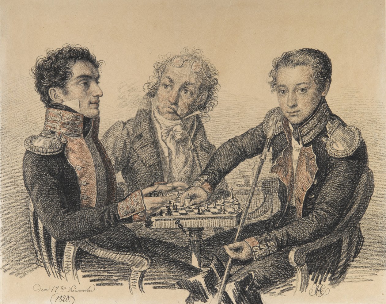 Comte Zakhar Semjonovich Kherkheulidze 1797-1856, Baron Alexei Ivanovich Cherkasov 1799-1855 - Carl von Hampeln