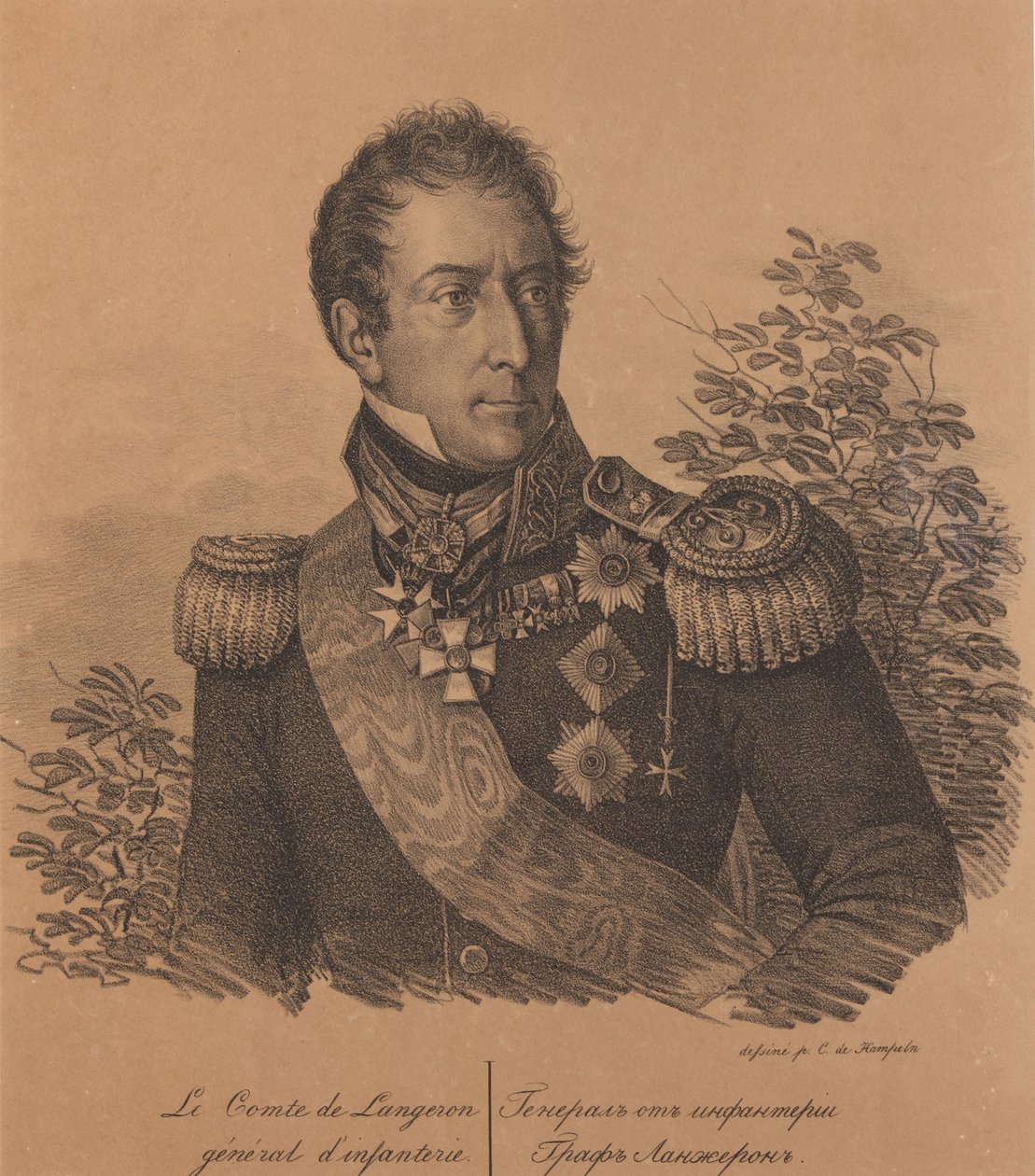 Portrait du comte Alexandre Andrault de Langeron - Carl von Hampeln