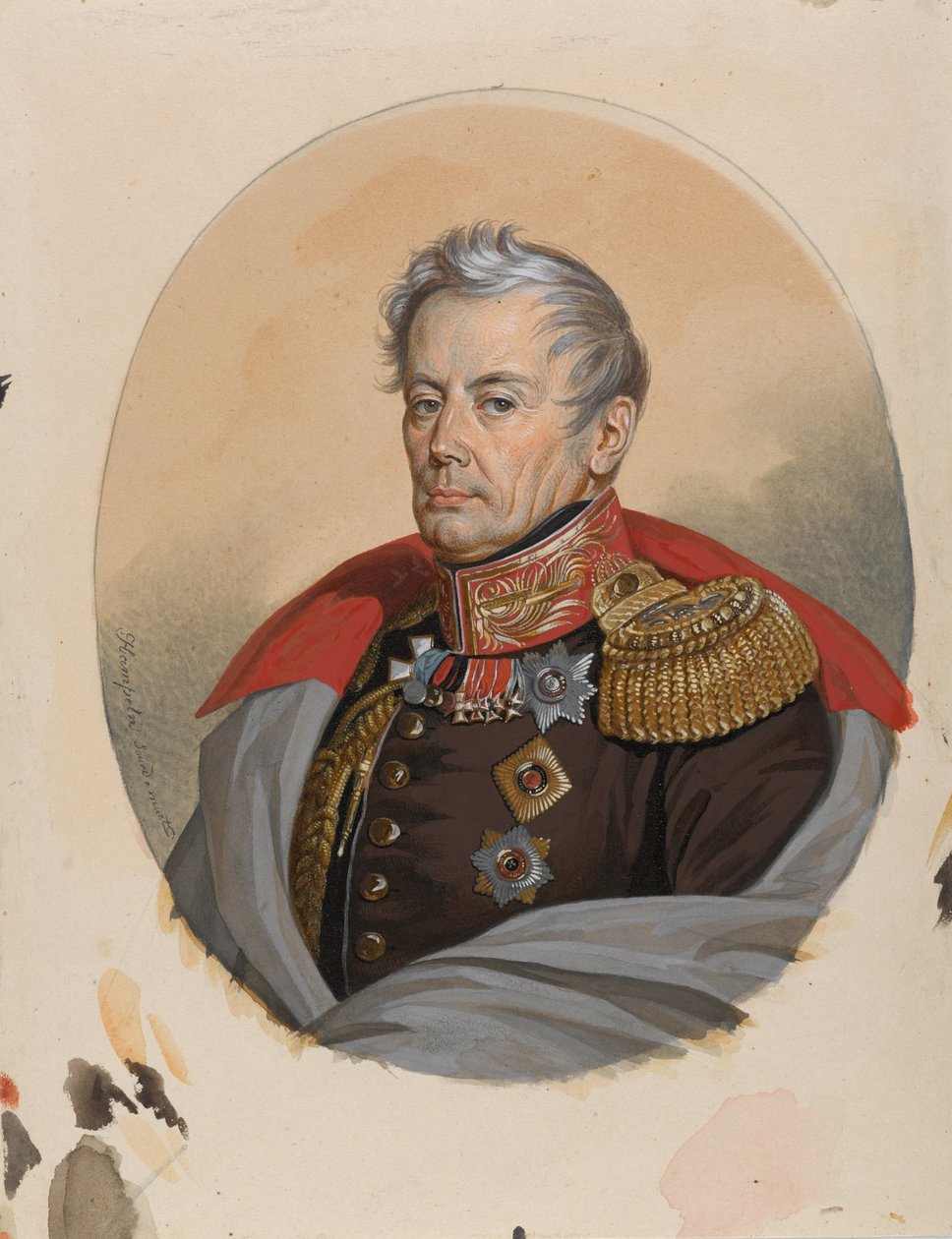 Portrait du comte Piotr Petrovich Konovnitsyn 1764-1822, début des années 1820 - Carl von Hampeln