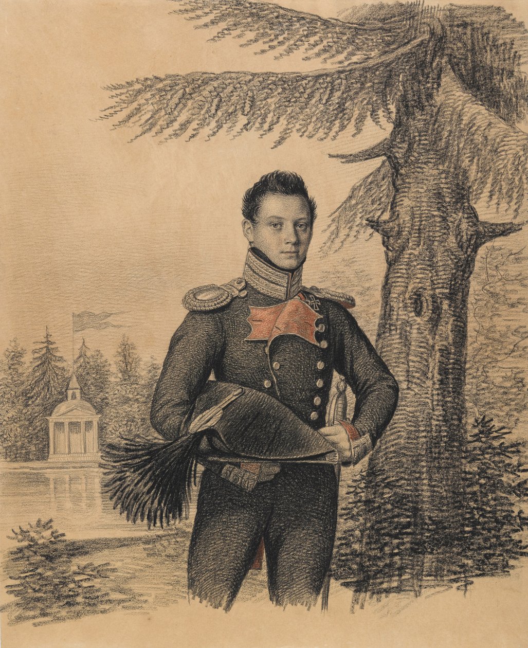 Portrait de Fyodor Ivanovich Dolgopolov 1792-1856, années 1820 - Carl von Hampeln