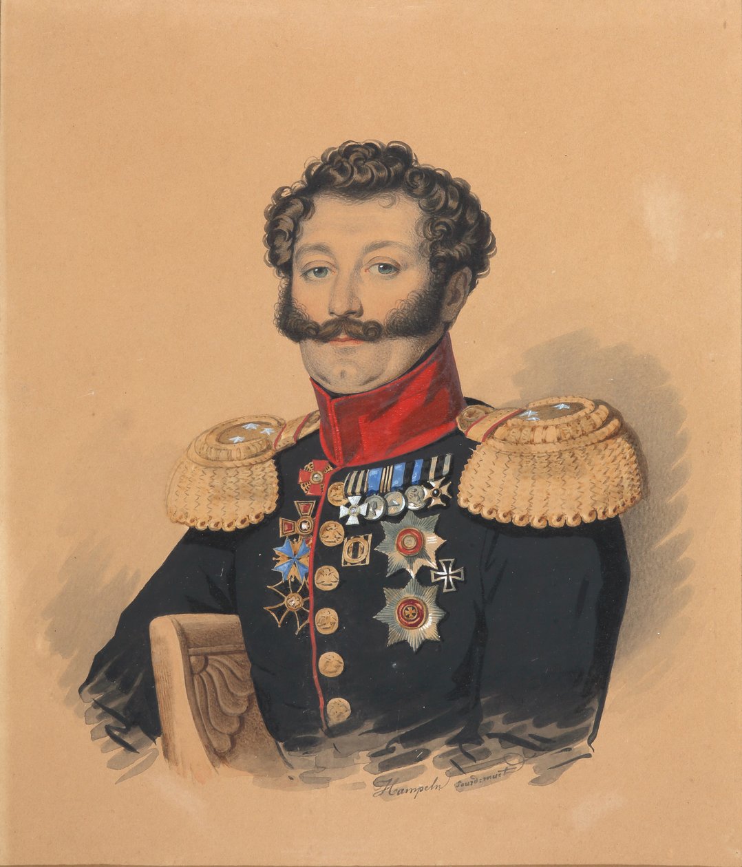 Portrait du Prince Stepan Alexandrovich Khilkov 1785-1854, après 1832 - Carl von Hampeln