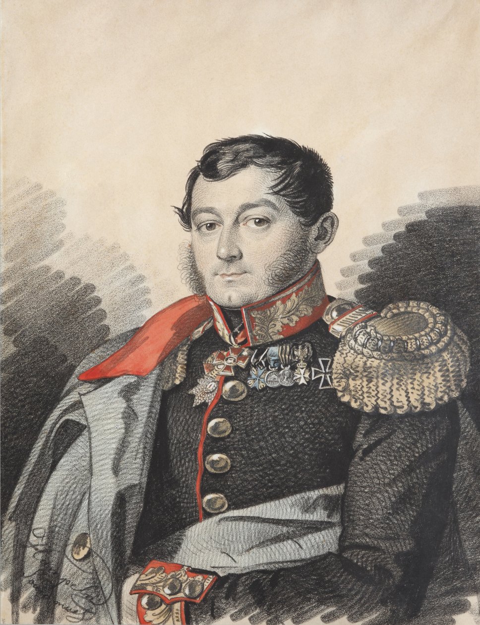 Portrait de Piotr Nikolaïevitch Yermolov 1787-1844, années 1820 - Carl von Hampeln