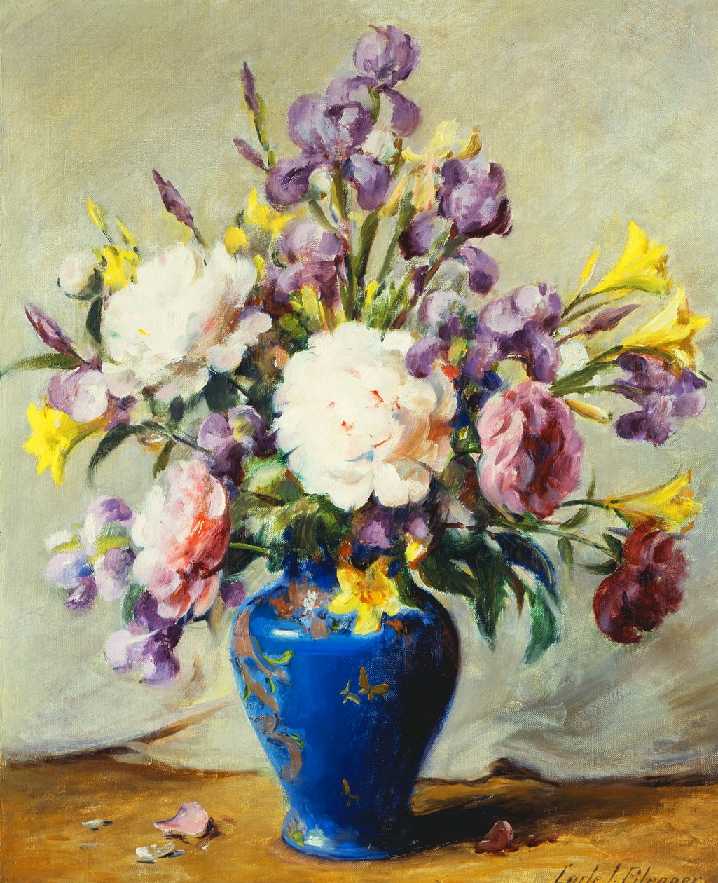 Nature Morte avec Pivoines et Iris - Carle J. Blenner