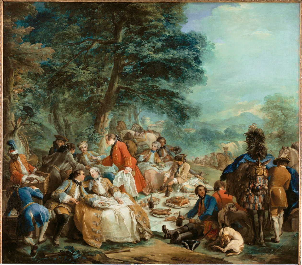 Halte de chasse … - Carle Vanloo