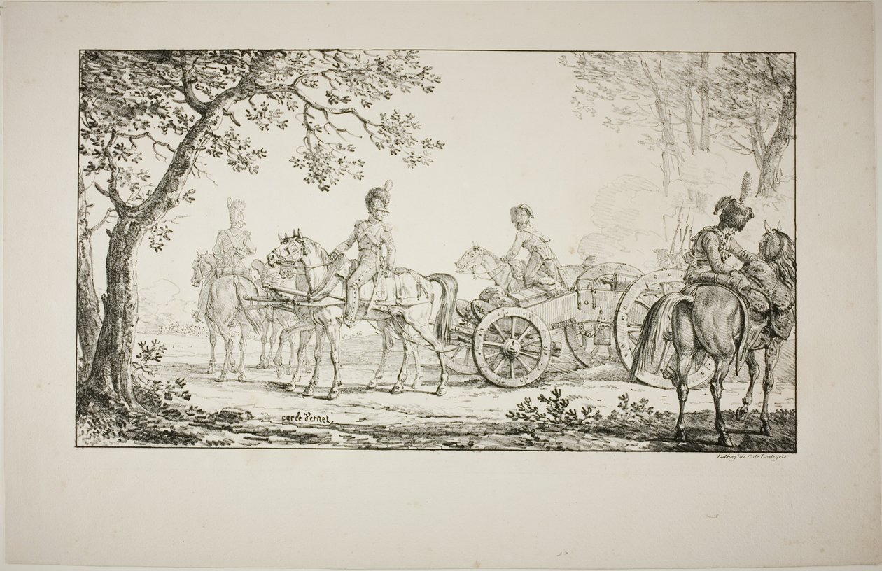 Artillerie attelée - Carle Vernet