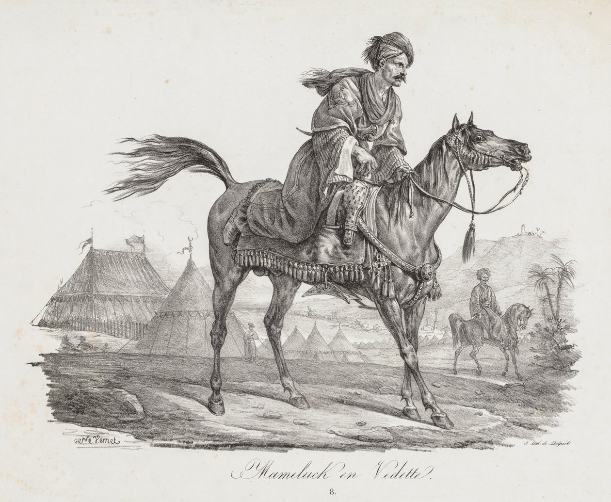 Grande suite de chevaux : Mameluck monté, vers 1818 - Carle Vernet