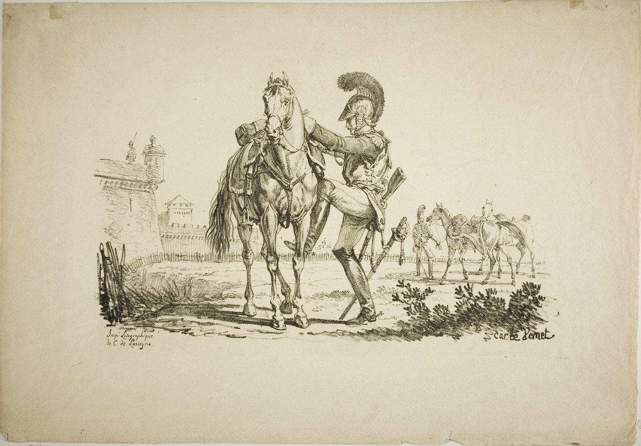 Fusilier montant à cheval - Carle Vernet