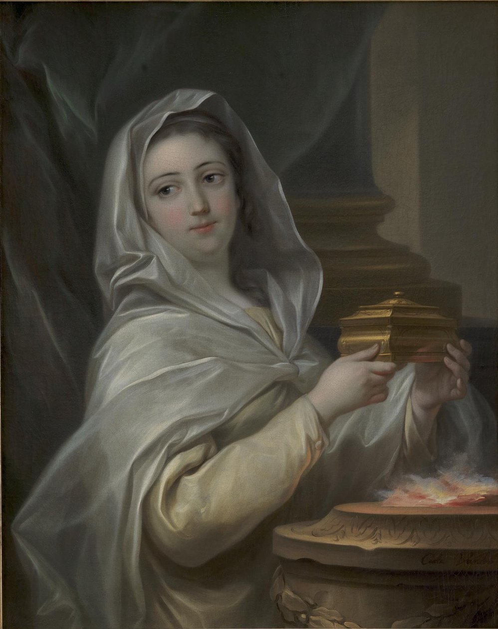 Une vestale. Femme représentée comme une vestale ? - Carle van Loo