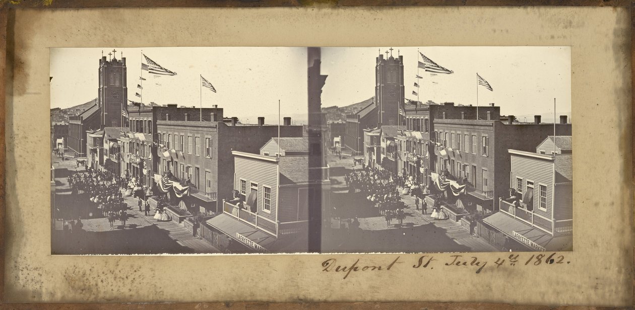 (Rue Dupont, 4 juillet 1862) - Carleton E. Watkins