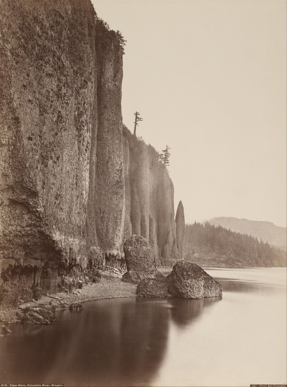 Cap Horn, Rivière Columbia, Oregon - Carleton E. Watkins