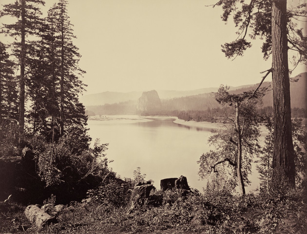 Castle Rock, rivière Columbia - Carleton E. Watkins