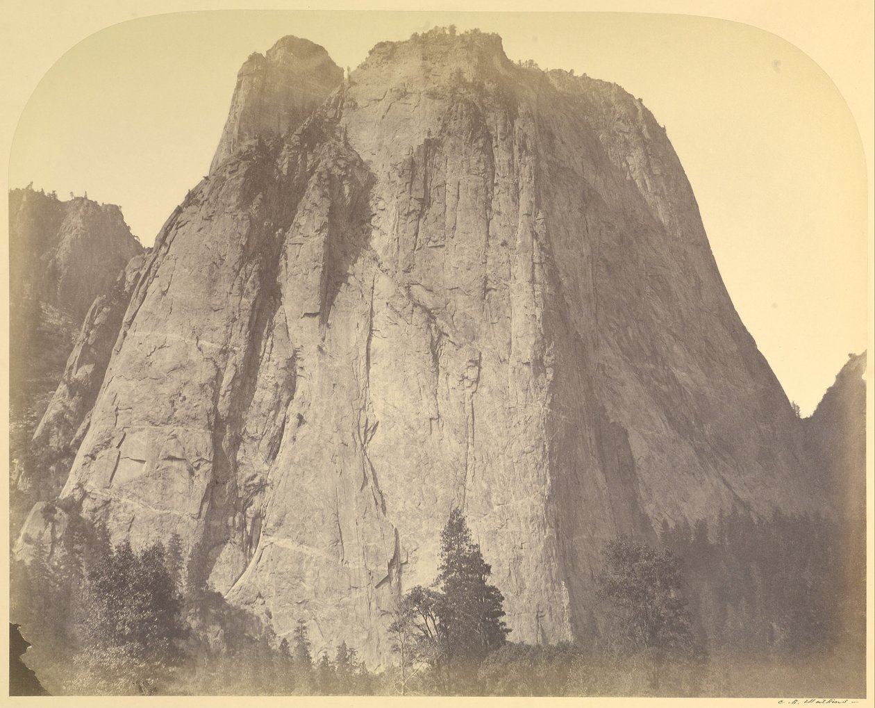 Cathedral Rock, Yosemite, No. 20 - Carleton E. Watkins