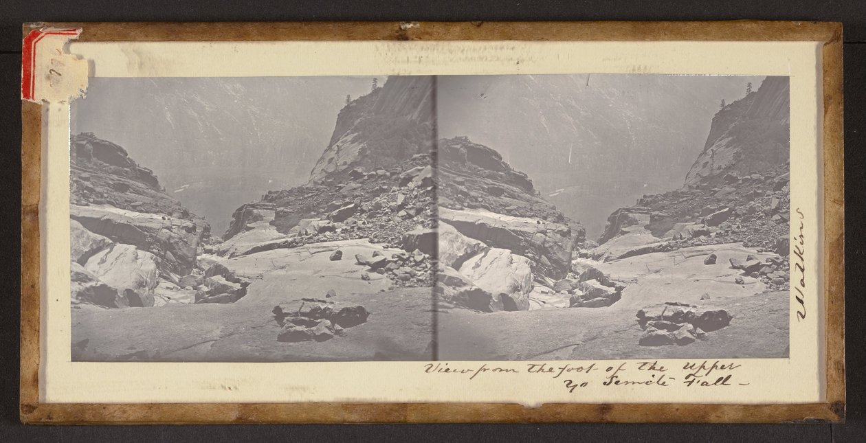 Vue depuis le pied de la chute supérieure de Yosemite - Carleton E. Watkins
