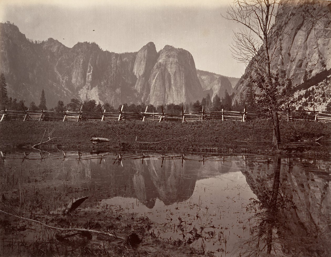Rochers de la cathédrale, Yosemite, ca. 1872, imprimé ca. 1876 - Carleton E. Watkins.