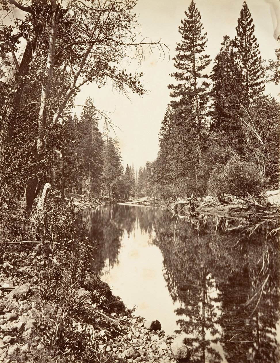 Rivière Merced, Yosemite, vers 1872, imprimé vers 1876 - Carleton E. Watkins.