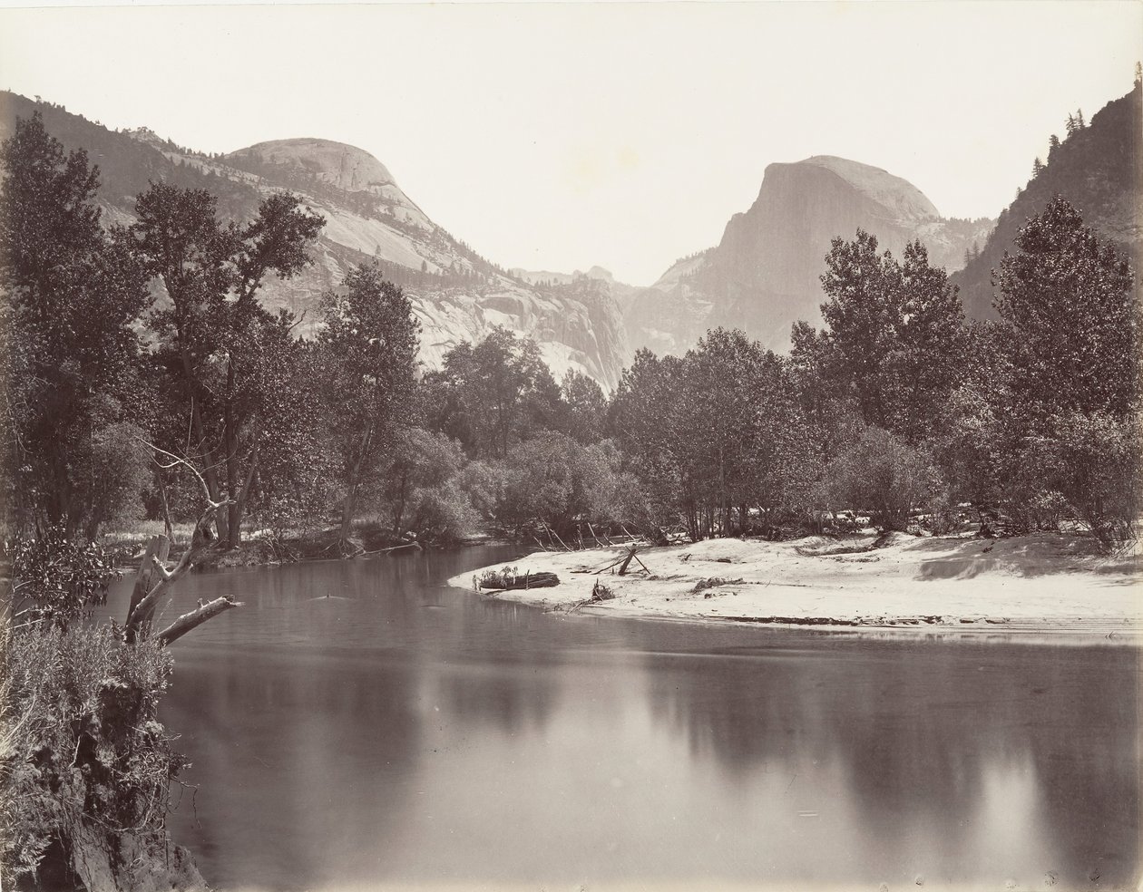 Dôme nord et sud, Yosemite, vers 1872, imprimé vers 1876 - Carleton E. Watkins.