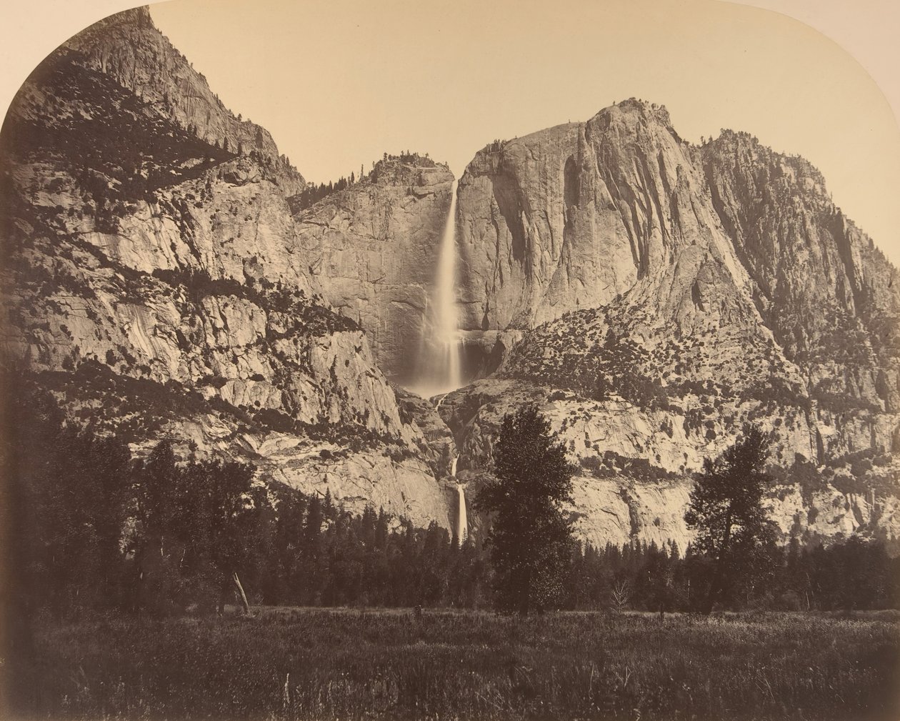 2637 Ft. Chute de Yosemite, Vue de Face, 1861 - Carleton Emmons Watkins
